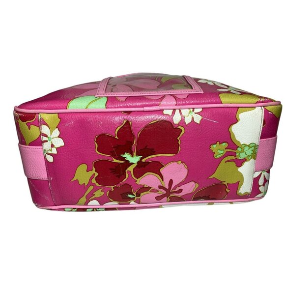 Roxy Floral Pink Bag Hawaiian Plumeria Carry On Travel Gym Tote 90s Y2K - Picture 11 of 16
